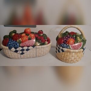Fruit Basket Ceramic Canister Set